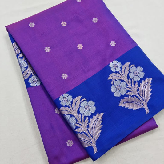 Kanchipuram Blended Fancy Silk Saree 360