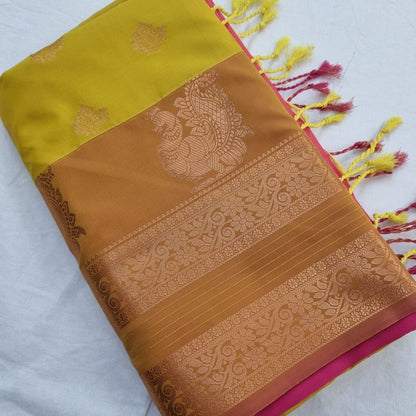 Kanchipuram Blended Semi Soft Silk Saree 019 – Kanchipuram Lakshaya Silks