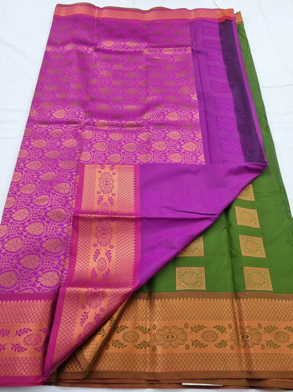 Kanchipuram Blended Semi Fancy Silk Saree 032 – Kanchipuram Lakshaya Silks