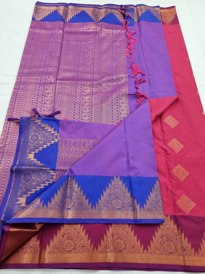 Kanchipuram Blended Semi Fancy Silk Saree 052 – Kanchipuram Lakshaya Silks