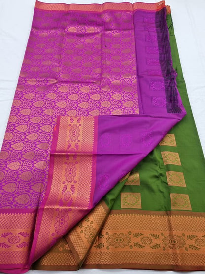 Kanchipuram Blended Semi Fancy Silk Saree 057 – Kanchipuram Lakshaya Silks