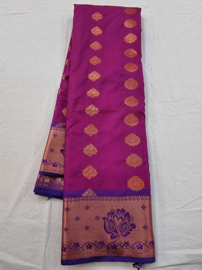 Kanchipuram Blended Semi Fancy Silk Saree 086 – Kanchipuram Lakshaya Silks