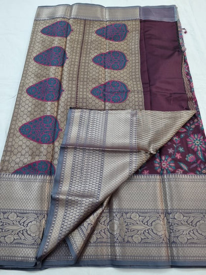 Kanchipuram Blended Semi Fancy Silk Saree 156 – Kanchipuram Lakshaya Silks
