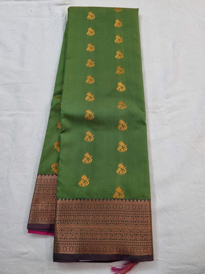 Kanchipuram Blended Semi Fancy Silk Saree 166 – Kanchipuram Lakshaya Silks