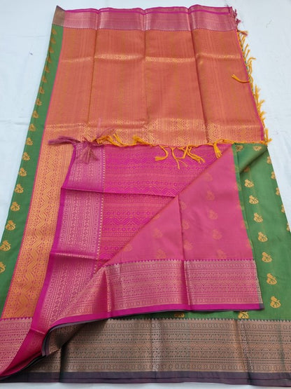 Kanchipuram Blended Semi Fancy Silk Saree 166 – Kanchipuram Lakshaya Silks