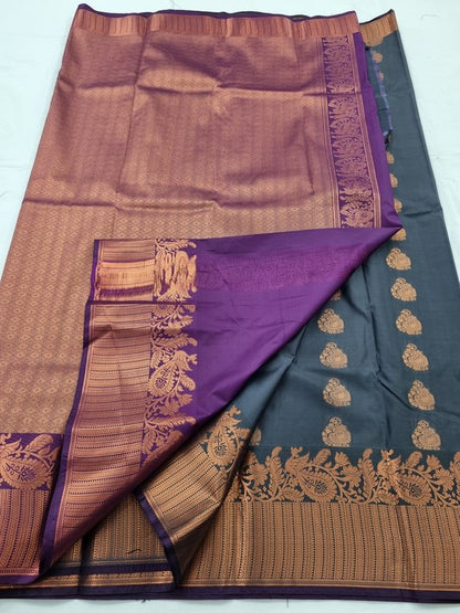 Kanchipuram Blended Semi Fancy Silk Saree 174 – Kanchipuram Lakshaya Silks