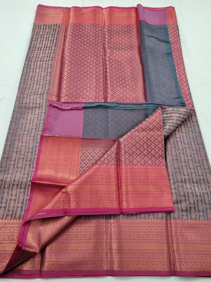 Kanchipuram Blended Semi Fancy Silk Saree 202 – Kanchipuram Lakshaya Silks
