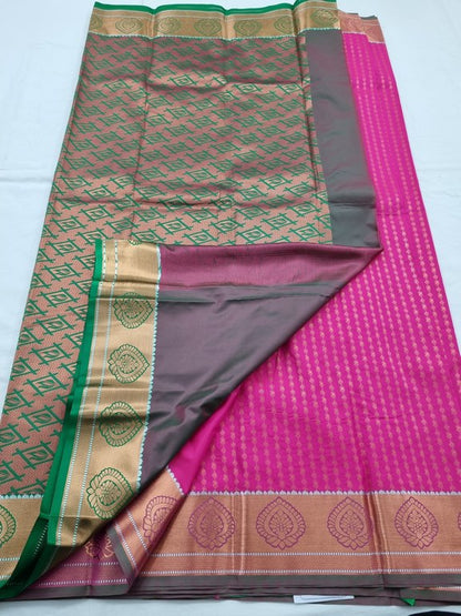 Kanchipuram Blended Semi Fancy Silk Saree 206 – Kanchipuram Lakshaya Silks