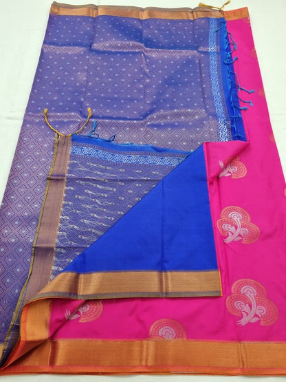Kanchipuram Blended Semi Fancy Silk Saree 208 – Kanchipuram Lakshaya Silks