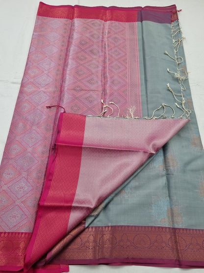 Kanchipuram Blended Semi Fancy Silk Saree 219 – Kanchipuram Lakshaya Silks