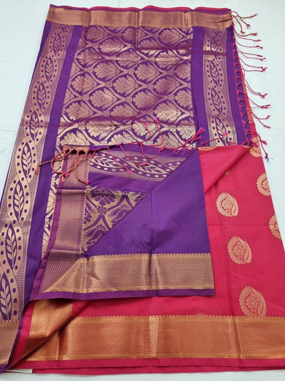 Kanchipuram Blended Semi Fancy Silk Saree 222 – Kanchipuram Lakshaya Silks