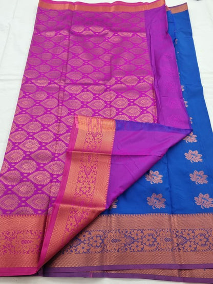 Kanchipuram Blended Semi Fancy Silk Saree 240 – Kanchipuram Lakshaya Silks