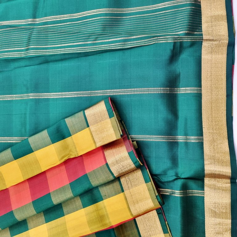 Kanchipuram Traditional 9 Yards Pure Silk Saree 038