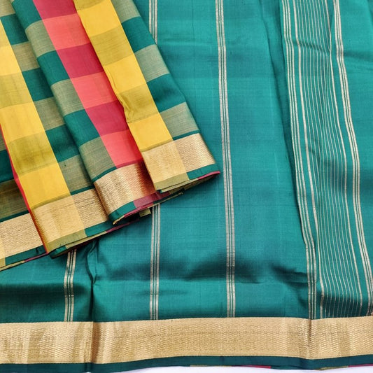 Kanchipuram Traditional 9 Yards Pure Silk Saree 038