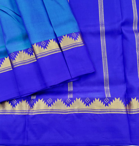 Kanchipuram Traditional 9 Yards Pure Silk Saree 041