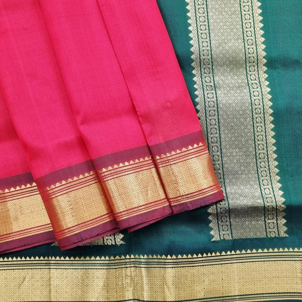 Kanchipuram Traditional 9 Yards Pure Silk Saree 043