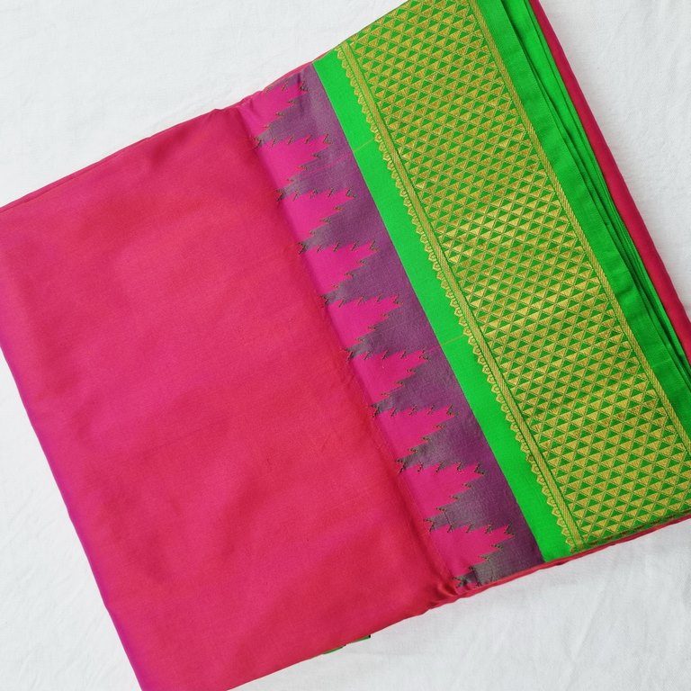 Kanchipuram Traditional 9 Yards Koorvai Pure Silk Saree 012