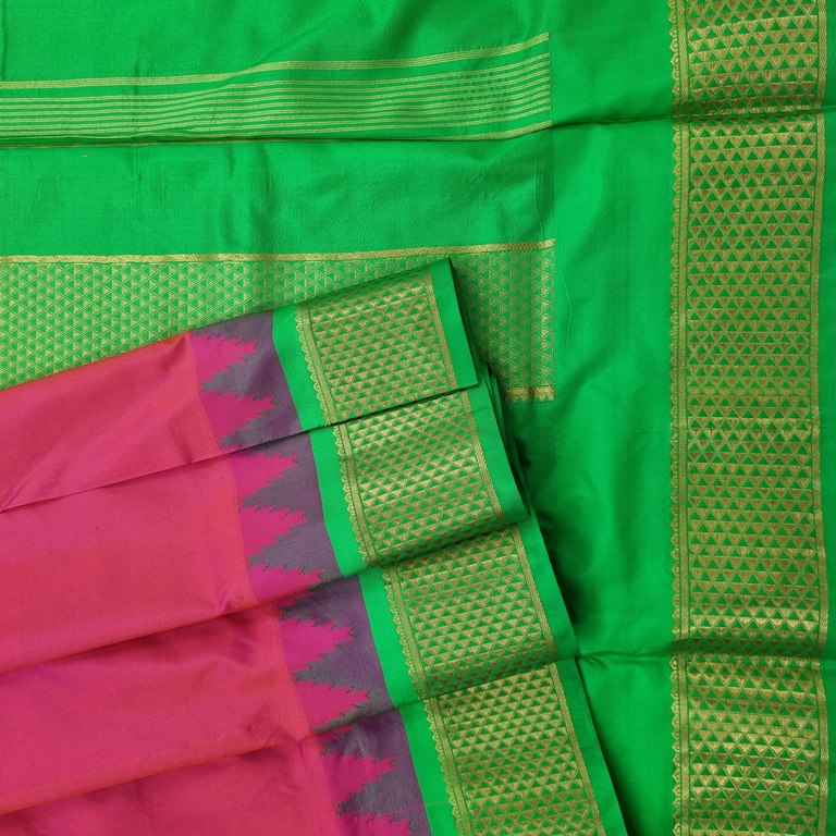 Kanchipuram Traditional 9 Yards Koorvai Pure Silk Saree 012