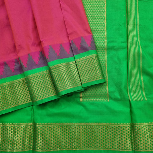 Kanchipuram Traditional 9 Yards Koorvai Pure Silk Saree 012