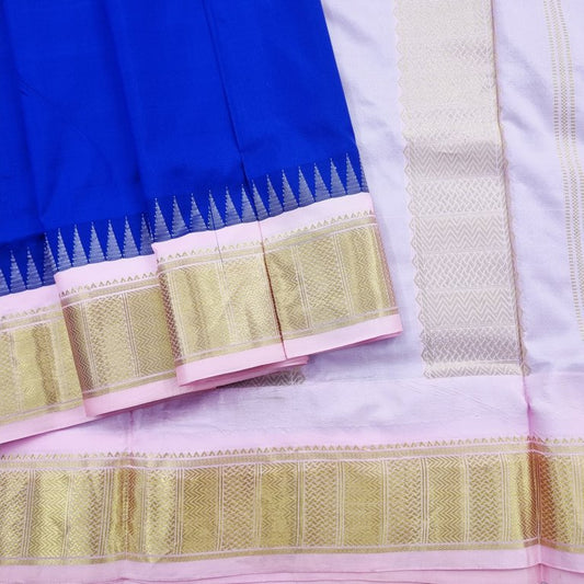 Kanchipuram Traditional 9 Yards Koorvai Pure Silk Saree 014