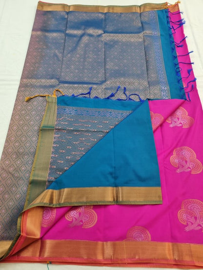 Kanchipuram Blended Semi Fancy Silk Saree 262 – Kanchipuram Lakshaya Silks