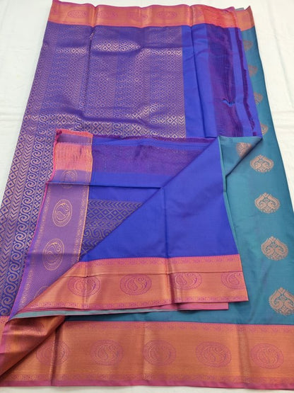 Kanchipuram Blended Semi Fancy Silk Saree 263 – Kanchipuram Lakshaya Silks
