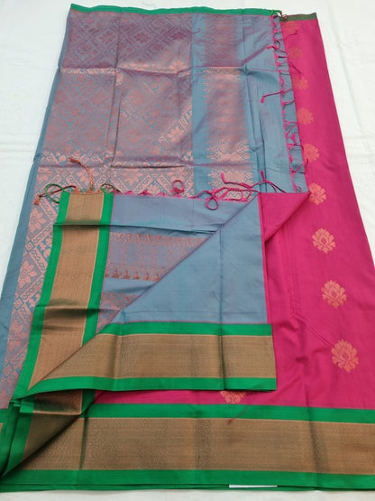 Kanchipuram Blended Semi Fancy Silk Saree 266 – Kanchipuram Lakshaya Silks