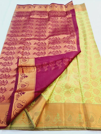 Kanchipuram Blended Semi Fancy Silk Saree 299 – Kanchipuram Lakshaya Silks