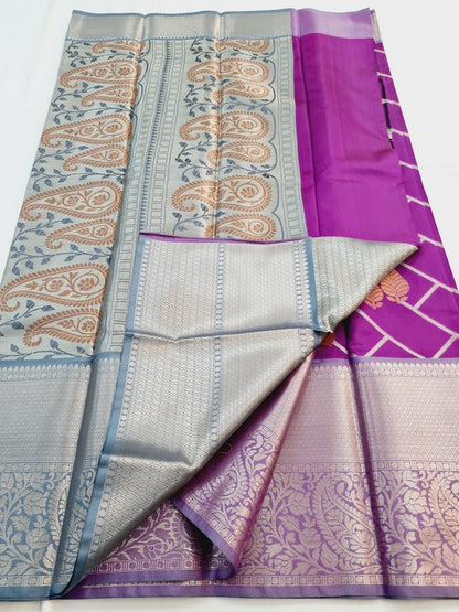 Kanchipuram Blended Semi Fancy Silk Saree 309 – Kanchipuram Lakshaya Silks