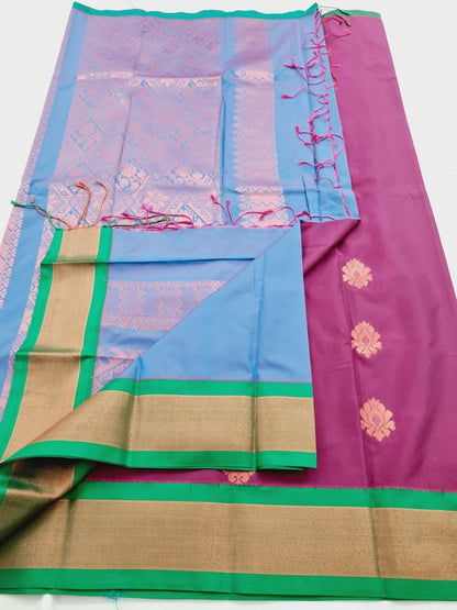 Kanchipuram Blended Semi Fancy Silk Saree 313 – Kanchipuram Lakshaya Silks