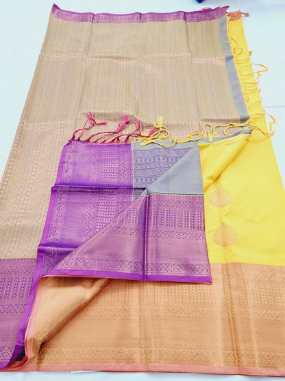 Kanchipuram Blended Semi Fancy Silk Saree 336 – Kanchipuram Lakshaya Silks