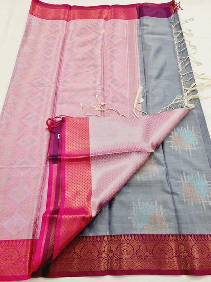 Kanchipuram Blended Semi Fancy Silk Saree 340 – Kanchipuram Lakshaya Silks