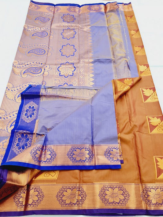 Kanchipuram Blended Semi Fancy Silk Saree 341