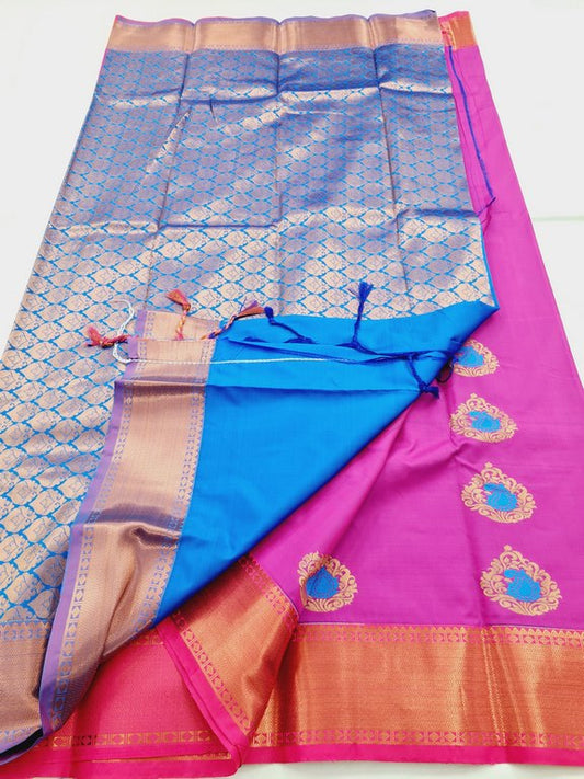 Kanchipuram Blended Semi Fancy Silk Saree 345