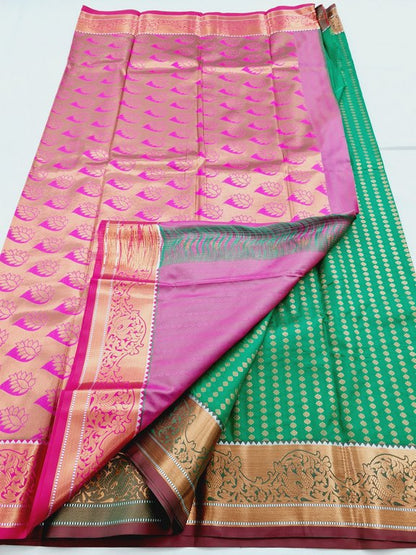 Kanchipuram Blended Semi Fancy Silk Saree 346 – Kanchipuram Lakshaya Silks