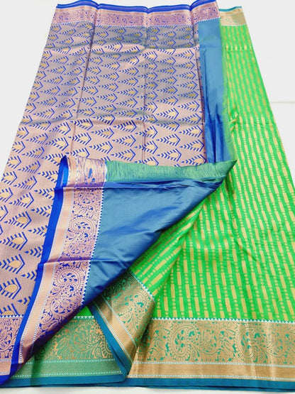 Kanchipuram Blended Semi Fancy Silk Saree 350 – Kanchipuram Lakshaya Silks