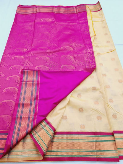 Kanchipuram Blended Semi Fancy Silk Saree 351 – Kanchipuram Lakshaya Silks