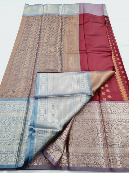 Kanchipuram Blended Semi Fancy Silk Saree 353 – Kanchipuram Lakshaya Silks