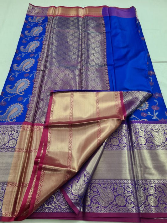 Kanchipuram Blended Semi Fancy Silk Saree 360