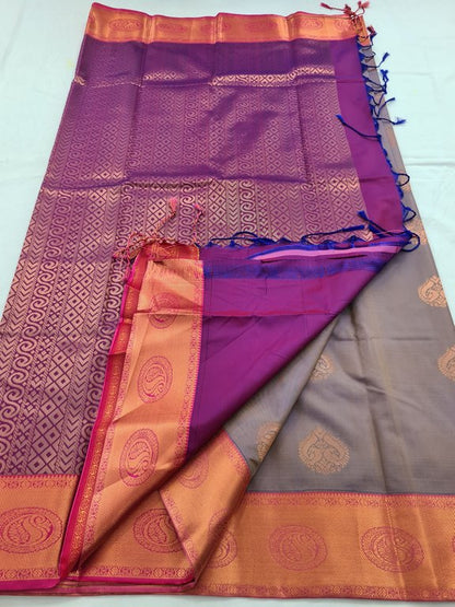 Kanchipuram Blended Semi Fancy Silk Saree 392 – Kanchipuram Lakshaya Silks