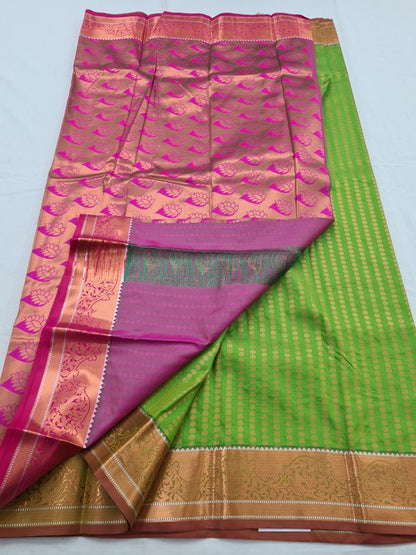 Kanchipuram Blended Semi Fancy Silk Saree 401 – Kanchipuram Lakshaya Silks