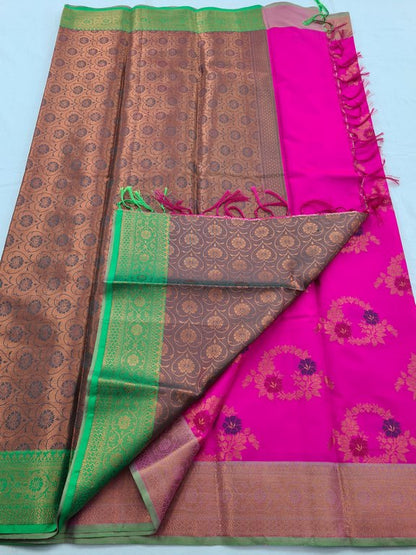 Kanchipuram Blended Semi Fancy Silk Saree 407 – Kanchipuram Lakshaya Silks