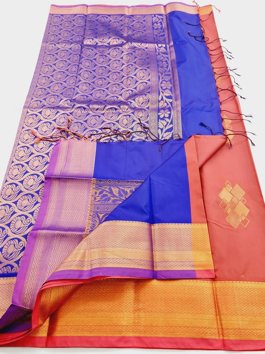 Kanchipuram Blended Semi Fancy Silk Saree 414