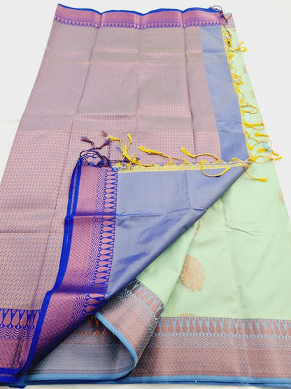 Kanchipuram Blended Semi Fancy Silk Saree 415 – Kanchipuram Lakshaya Silks