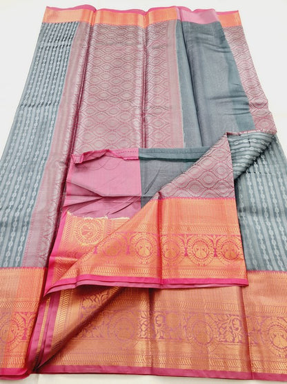 Kanchipuram Blended Semi Fancy Silk Saree 453 – Kanchipuram Lakshaya Silks