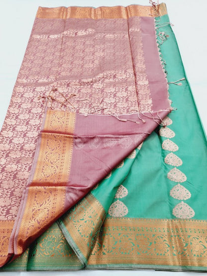 Kanchipuram Blended Semi Fancy Silk Saree 454 – Kanchipuram Lakshaya Silks