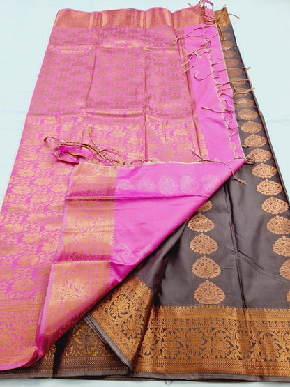 Kanchipuram Blended Semi Fancy Silk Saree 457 – Kanchipuram Lakshaya Silks