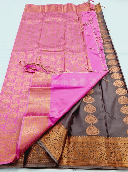 Kanchipuram Blended Semi Fancy Silk Saree 457