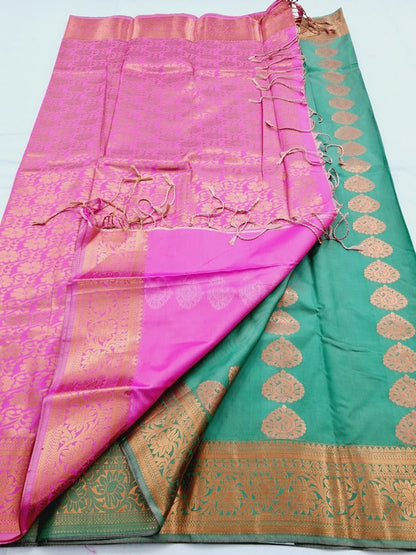 Kanchipuram Blended Semi Fancy Silk Saree 460 – Kanchipuram Lakshaya Silks
