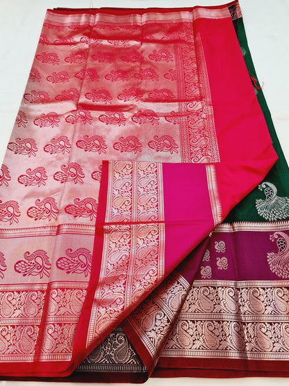 Kanchipuram Blended Semi Fancy Silk Saree 500 – Kanchipuram Lakshaya Silks